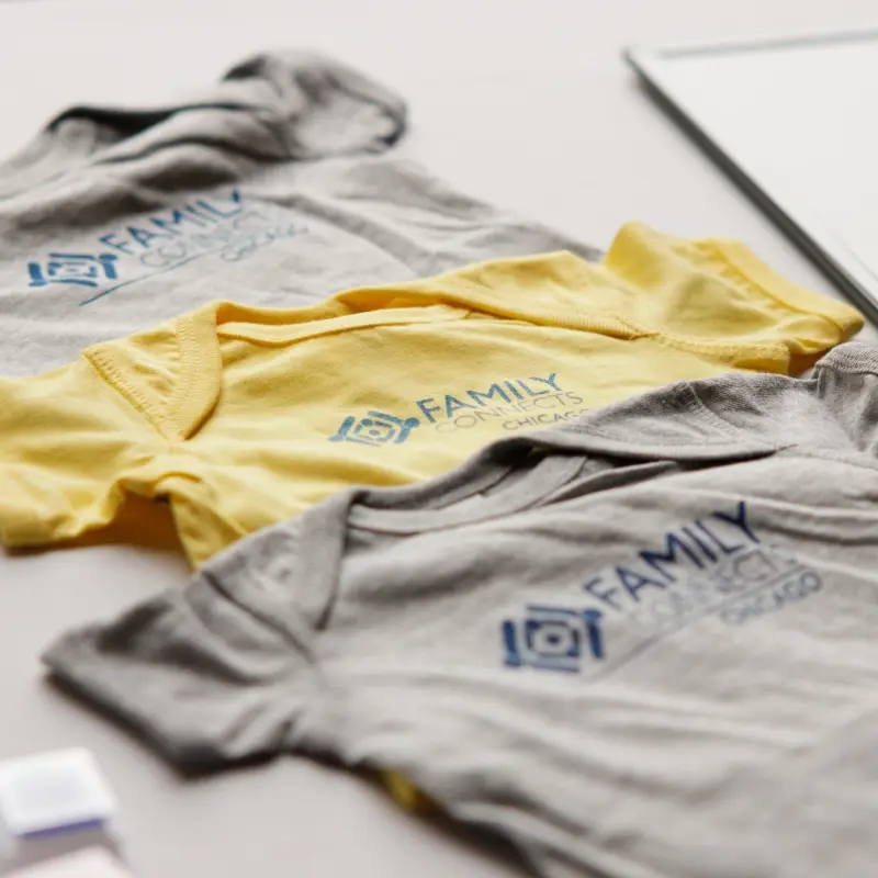 Three Family Connects Chicago onesies