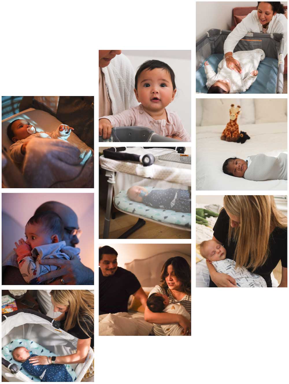 Infants and parents from the Family Connects Chicago campaign photoshoot.