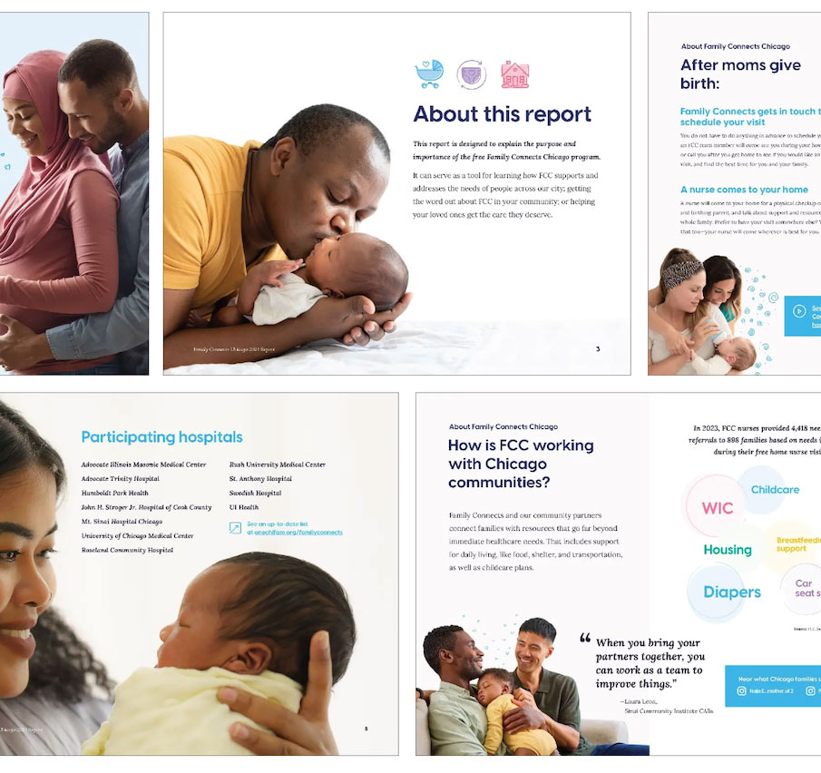 Pages from the Family Connects Chicago report