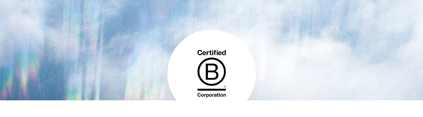 Banner logo: Certified B Corporation